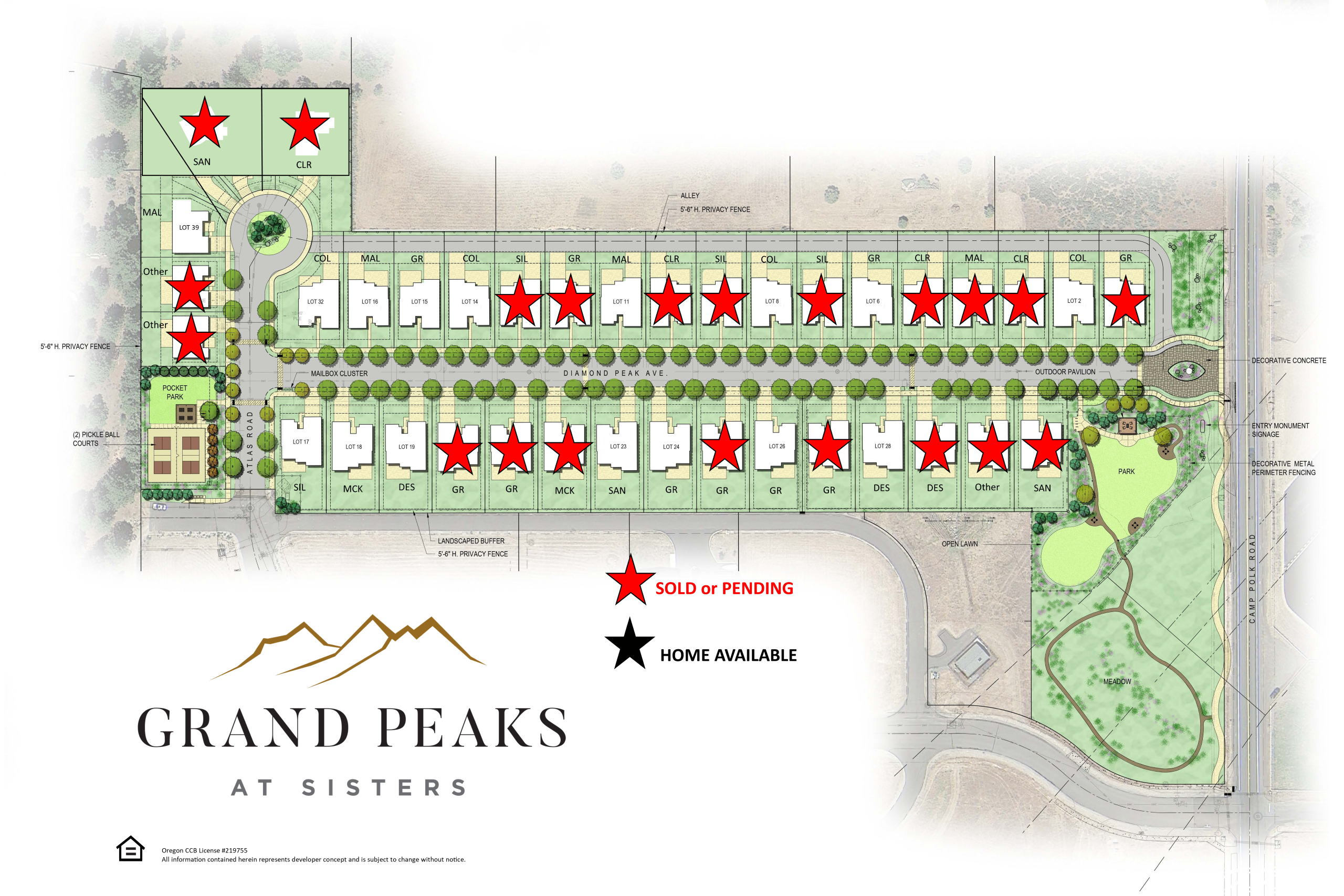 Grand Peaks Development Site Map