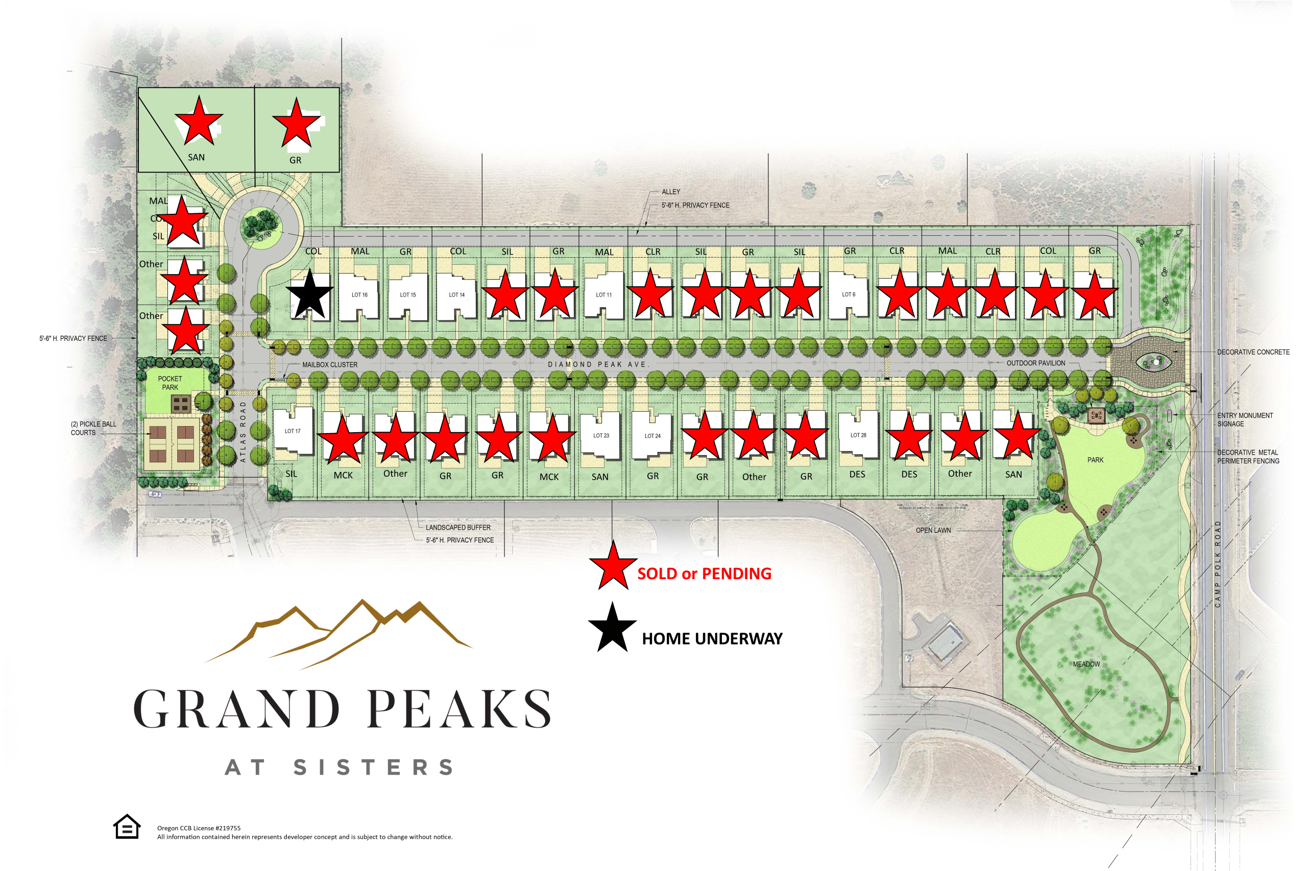 Grand Peaks Development Site Map
